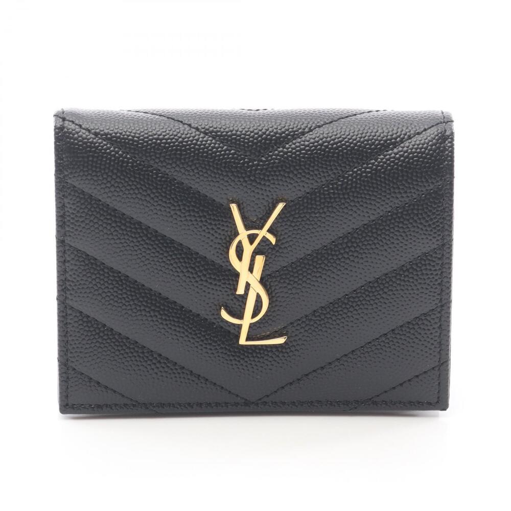 Saint Laurent Paris Monogram Bifold Wallet Leather Black